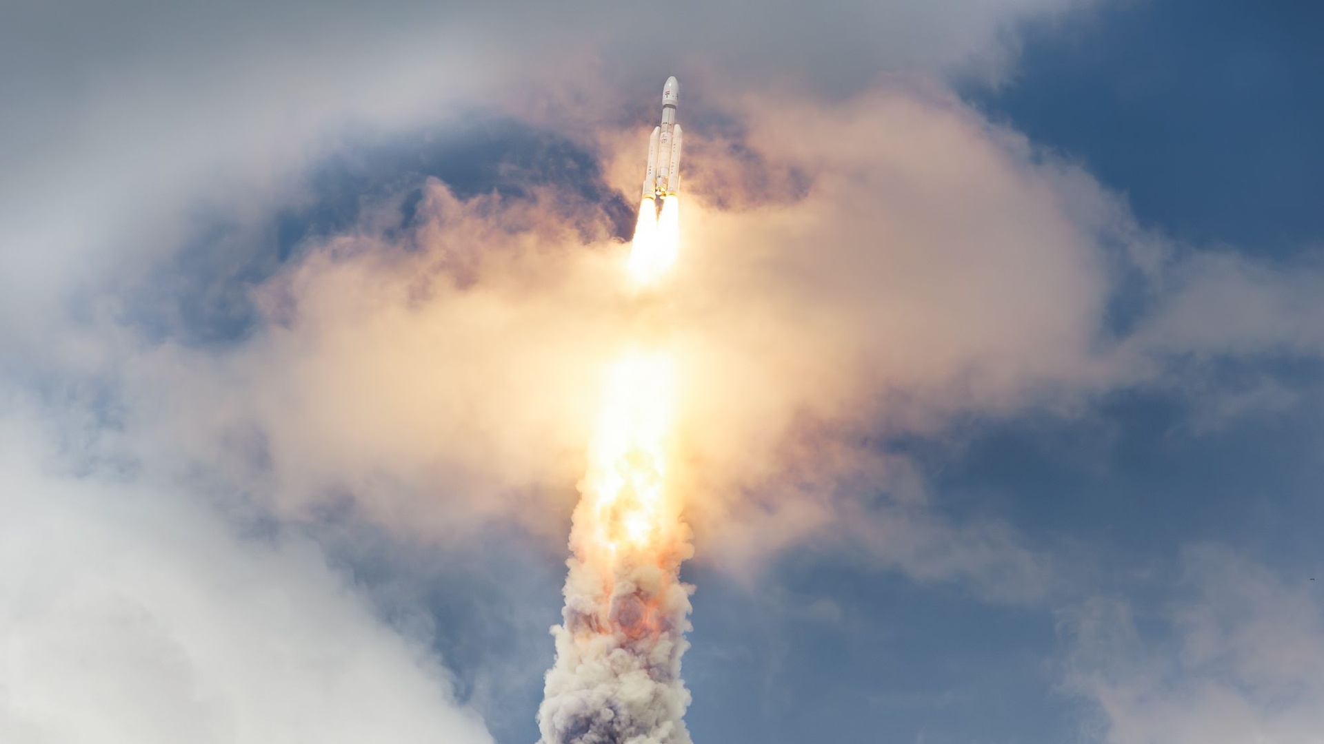 Aerospace rocket launch background